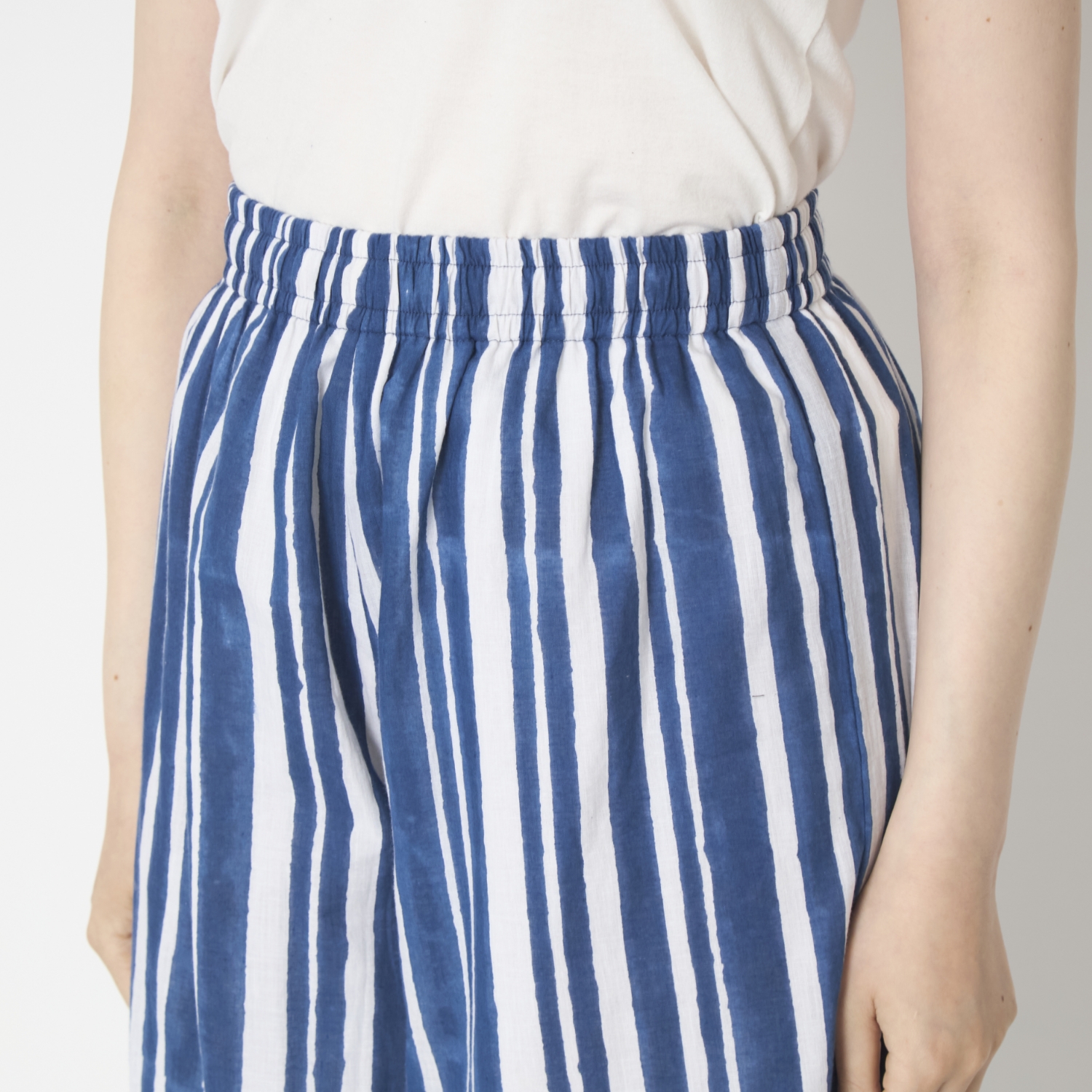 Kilka×kapuwa/風が通るカディーコットンパンツ STRIPE